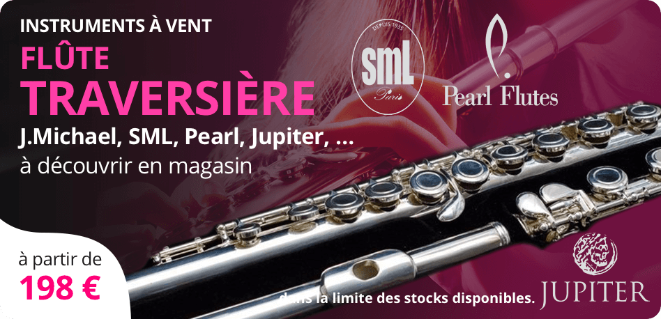 Flûtes traversières J.Michael, SML, Pearl, Jupiter, …